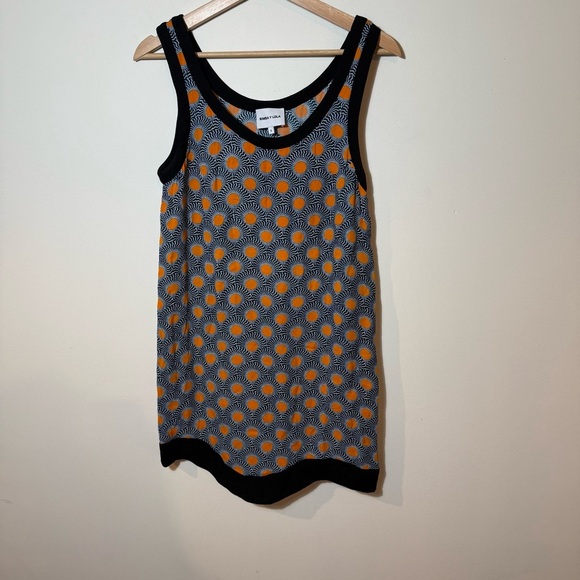 Orange and Black Patterned Tank Top - Picture 1 of 9
